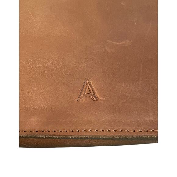 ABLE Perry Braided Shoulder Purse Whiskey Brown Genuine Leather Classic - Picture 3 of 12